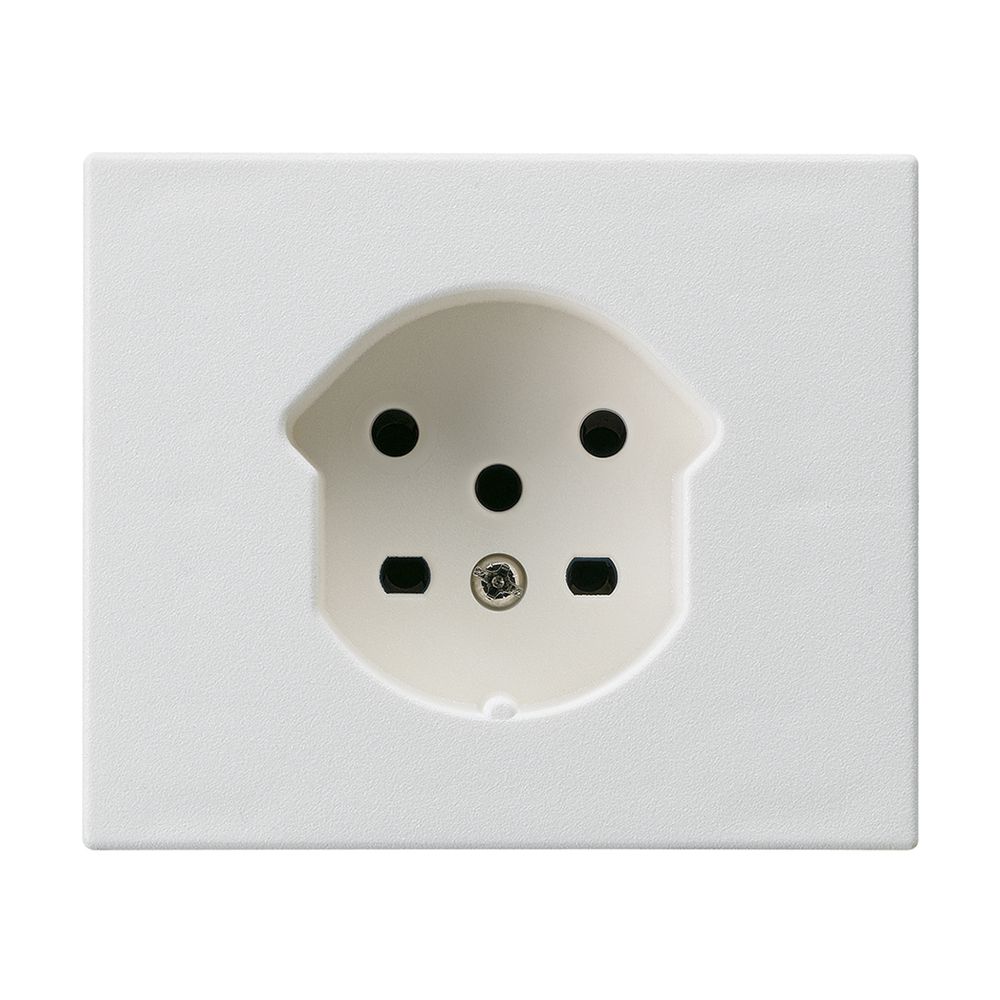 FLF-Steckdose HA Typ 15 mit Steckklemmen mit Rastfeder weiss