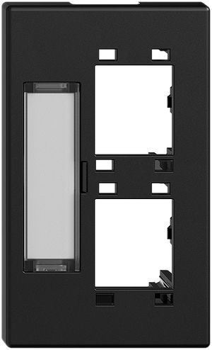 EB-Montageset Feller FLF 3/5, für 2×RJ45 freenet, Auslass gerade, schwarz