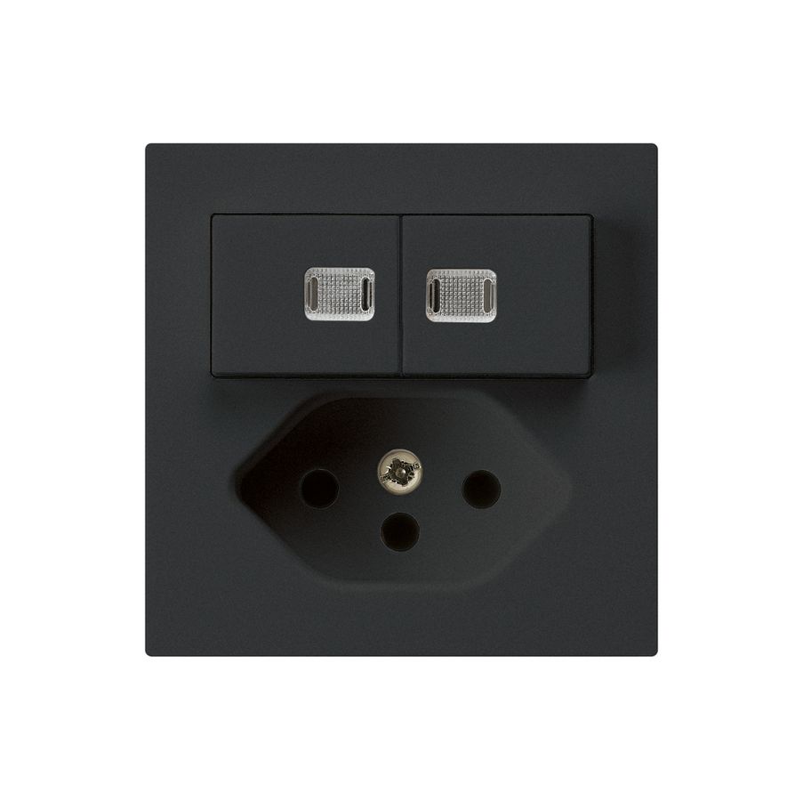 UP-Leuchtkombination 2×A-R/1P+T13 schwarz kallysto 2 Linsen