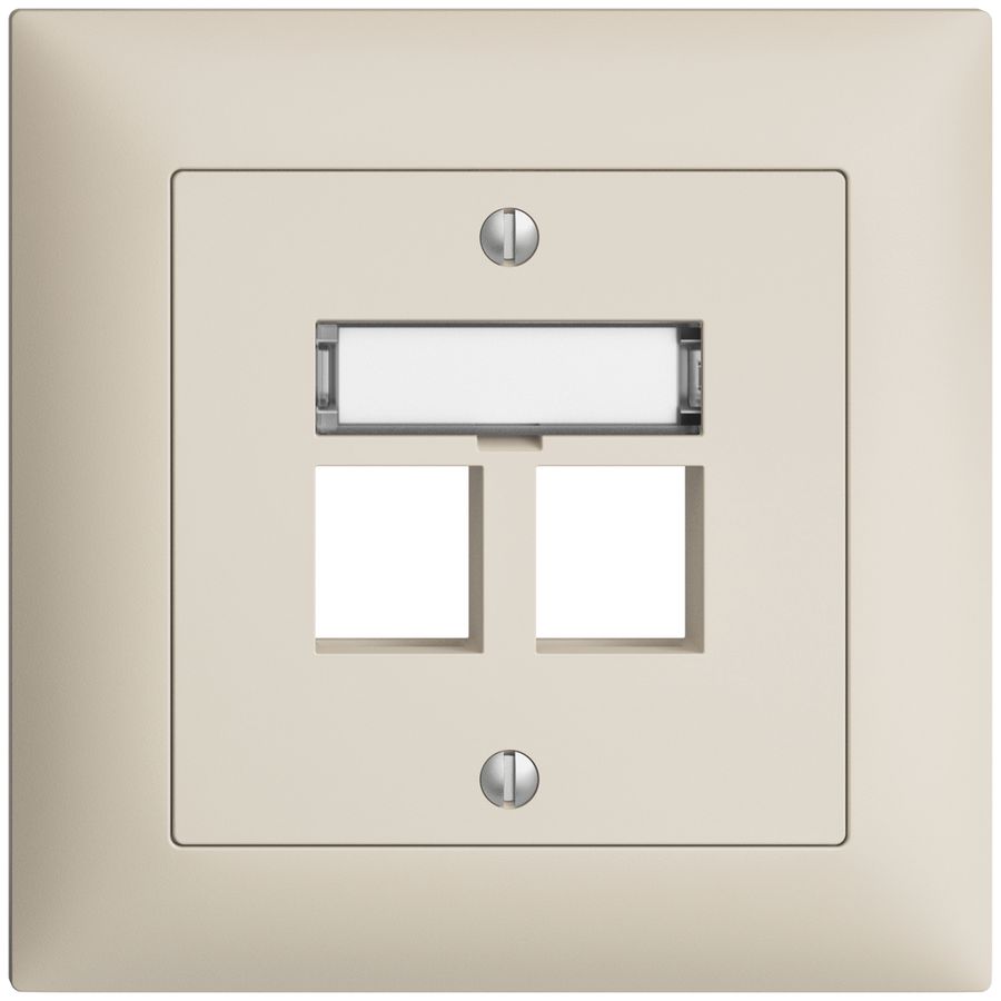 Kit de montage ENC EDIZIOdue FMI, sortie droite, pour 2×Keystone, crema