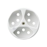 Frontscheibe zu Steckdose Hager basico 3×Typ 13 beleuchtet H weiss