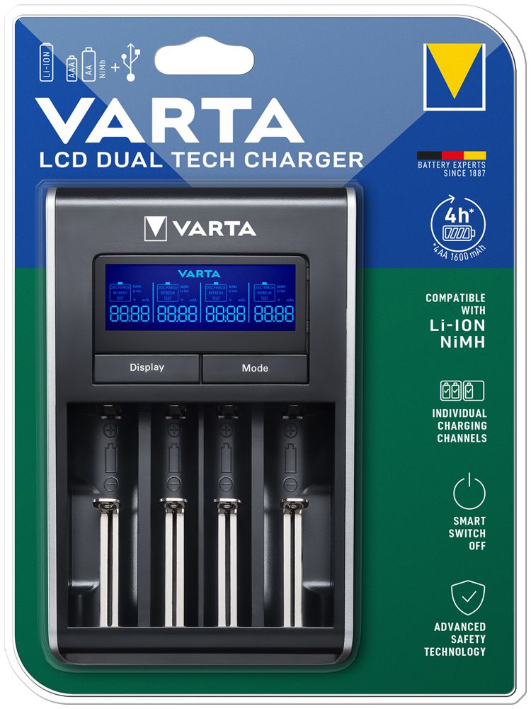 Ladegerät VARTA LCD Dual Tech Charger