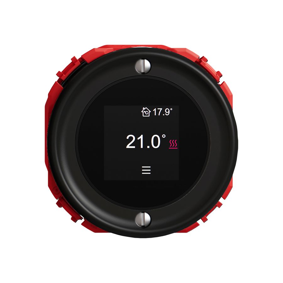 Termostato ambiente STANDARDdue SNAPFIX® 230VAC 4…30°C 58×58mm nero