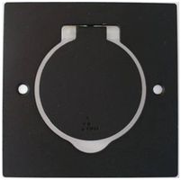 Bodensteckdose Arnould ART eckig, 1×T13, Zamak, schwarz matt