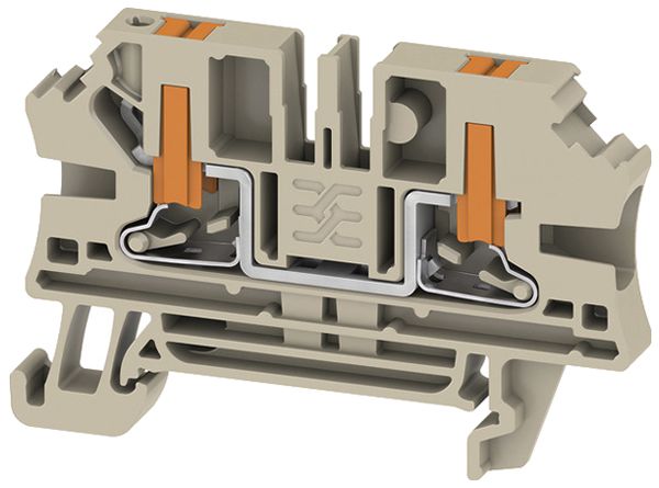 Borne de passage joignable WM AL2C 4 4mm² 32A 1000V PUSH IN 2×1 DIN35 beige