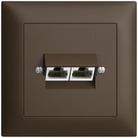 UP-Anschlussdose 2×RJ45/s 4P getr. EDIZIOdue coffee ITplus