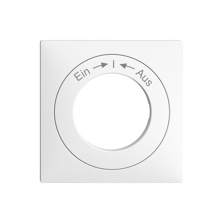 Frontset EDIZIOdue Ein->I<-Aus weiss 60×60mm für Schwenktaster