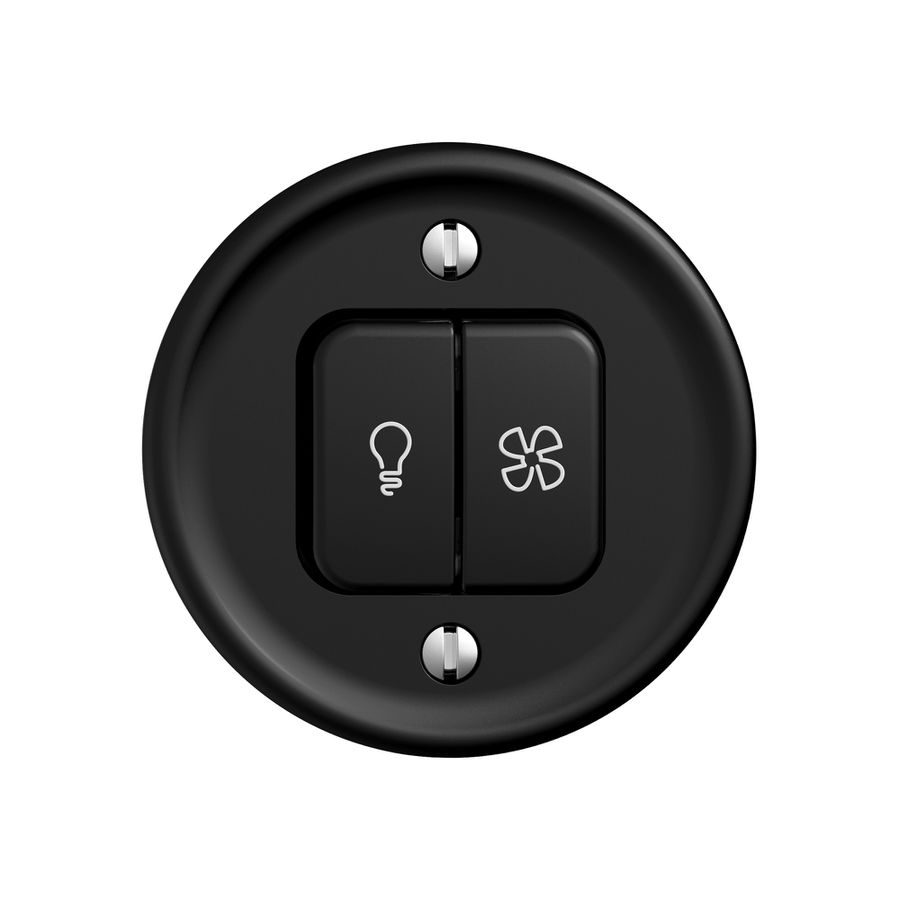 Kit de montage STANDARDdue SNAPFIX® p.interr.lum&venti a.2 boutons no