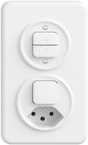 Combinazione INC STANDARDdue interr. per tappar.+3T13 bianco