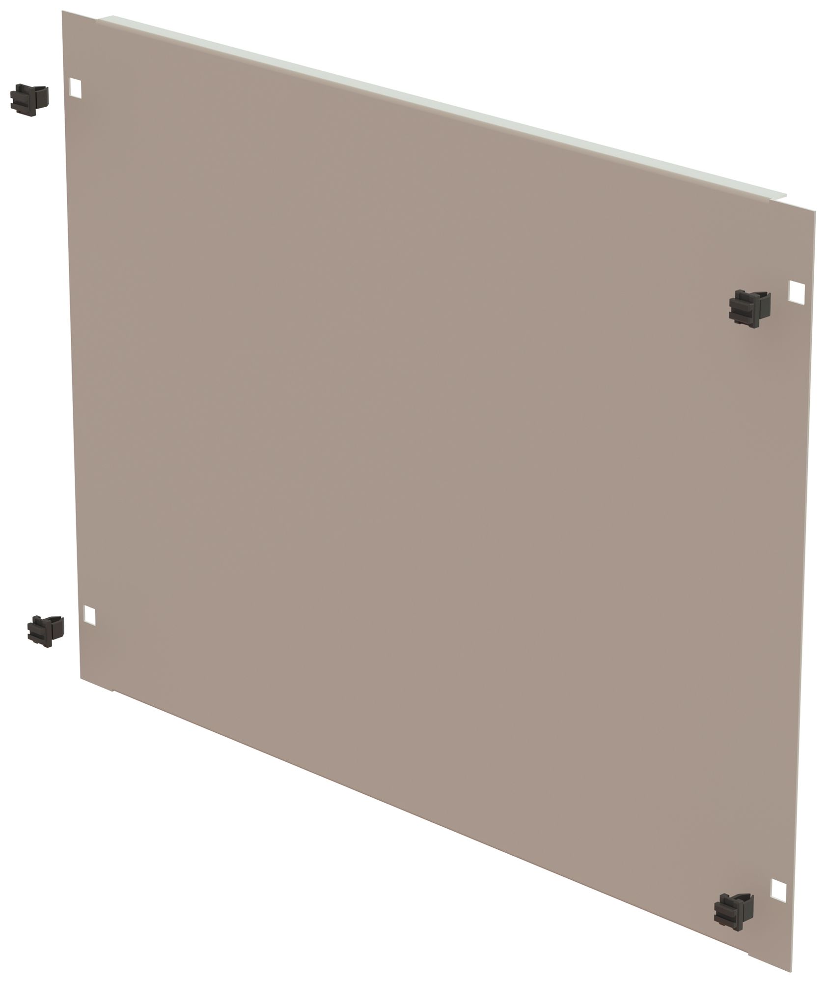 Plaque d'obturation 19" fermeture rapide 8UM Stahl gris