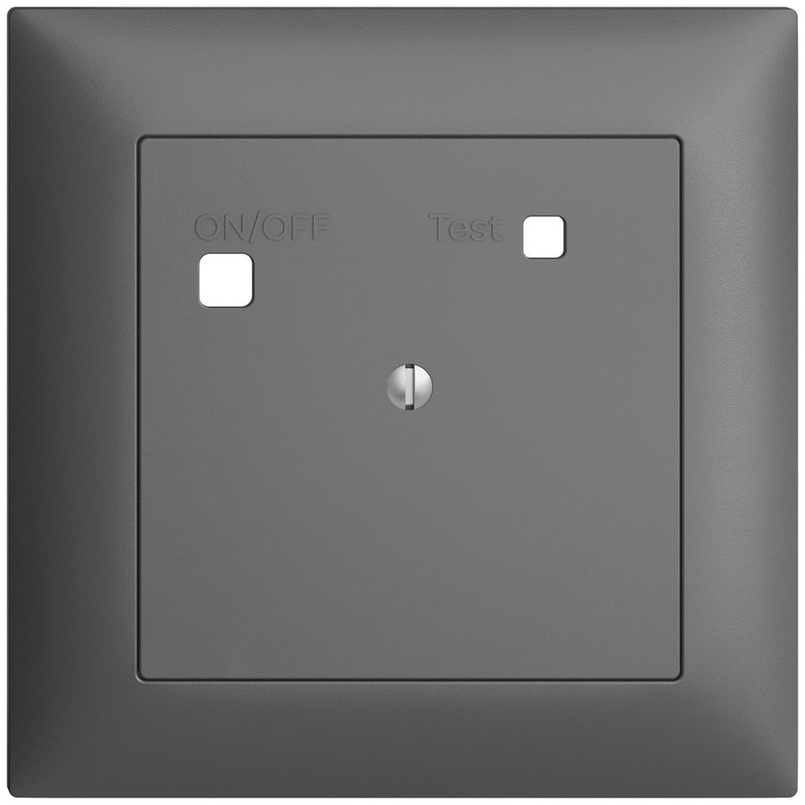 Frontset EDIZIOdue zu FI-Steckdose FMI, blind, dunkelgrau