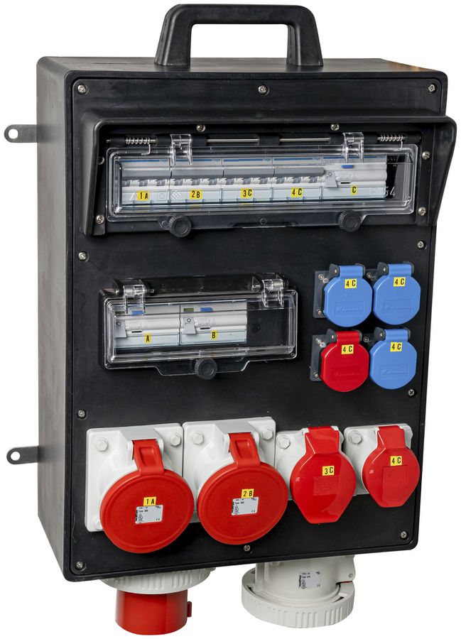 Stromverteiler DEM DB43825 125A 4×LS 3×FI 3×T23 1×T25/16A/32A/125A 2×63A