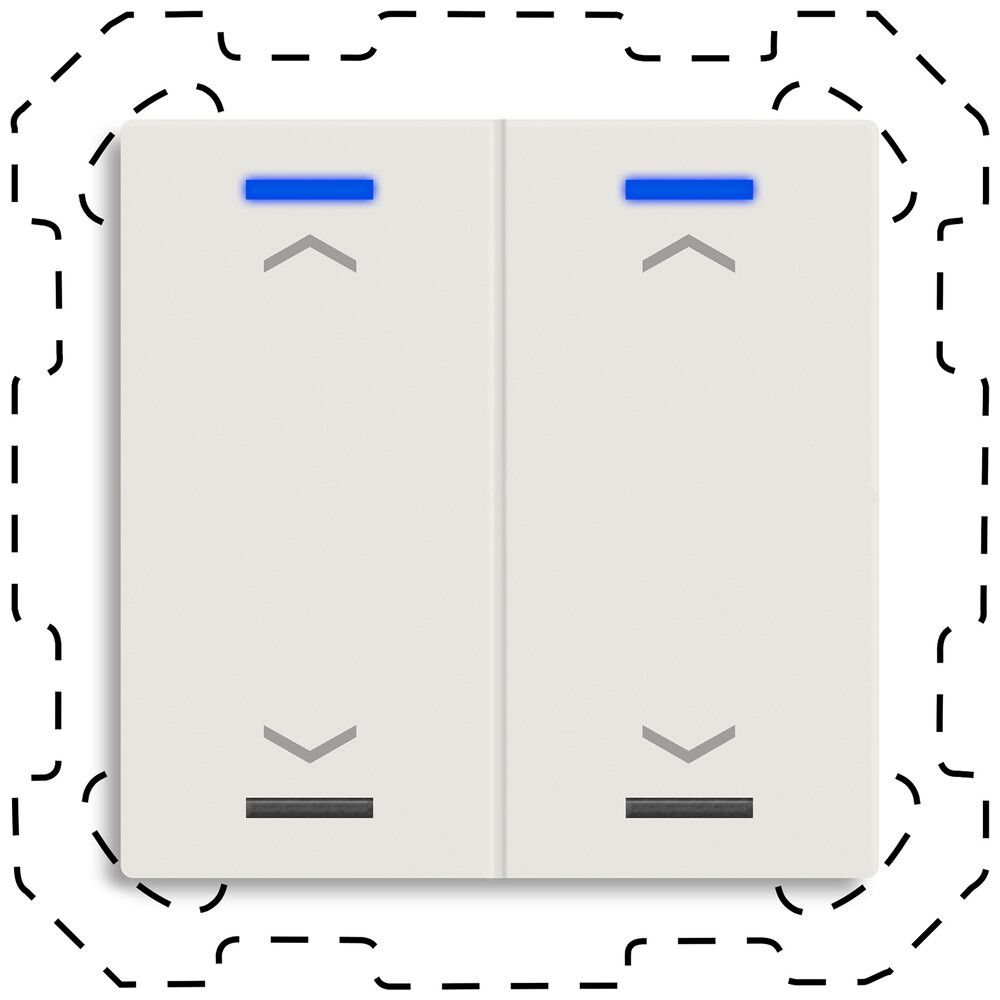 EB-Taster KNX RGBW MDT TAL-6002A11.02S 2T/4B weiss matt "Jalousie"