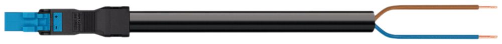 Anschlussleitung MINI 2×1.5mm² 16A 250V 1m Cod.I Stecker-freies Ende blau Cca