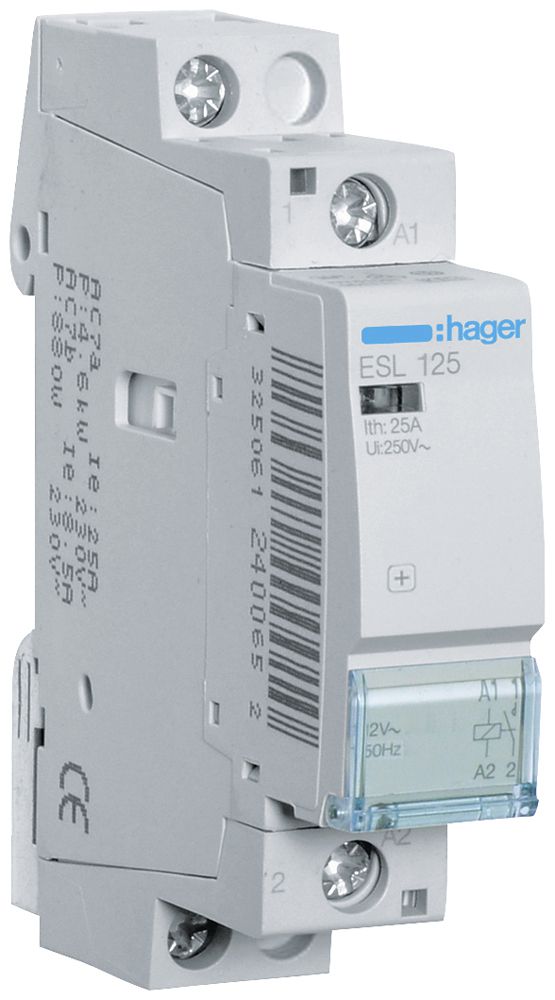 REG-Schütz Hager 12VAC 1 Schliesser 25A 1TE