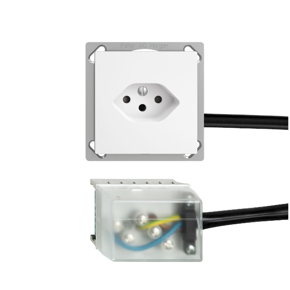 Prise INC EDIZIOdue T13 L2 blanc pour câble plat Powerbus