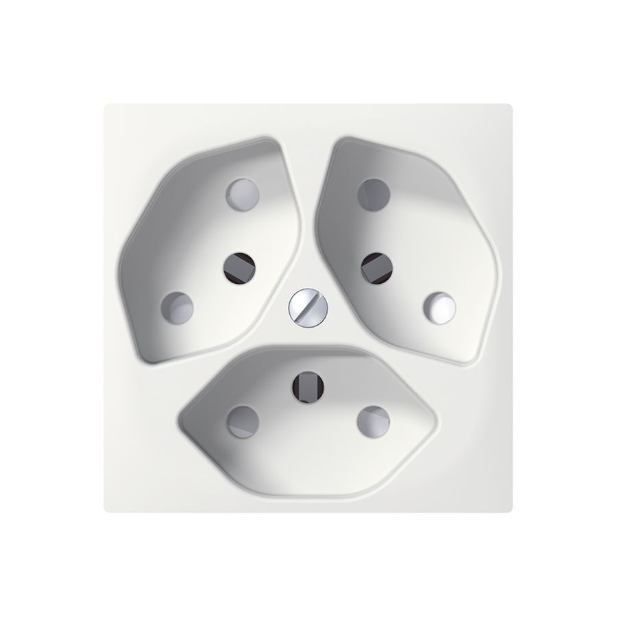 Frontplatte SIDUS weiss zu 3×T13 mit shutter