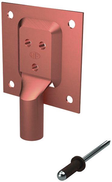 Anschlussset für Blech Flury AV 71 Cu blank, Presskabelschuh Ø 6mm