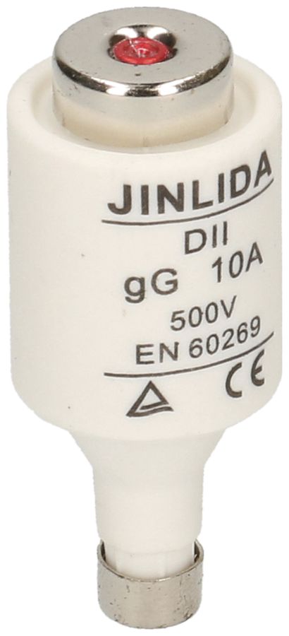 Fusibile D MAX HAURI DT-II 10A rosso 500V ritardo 50 KA gG Ø21×48mm 5 pezzi