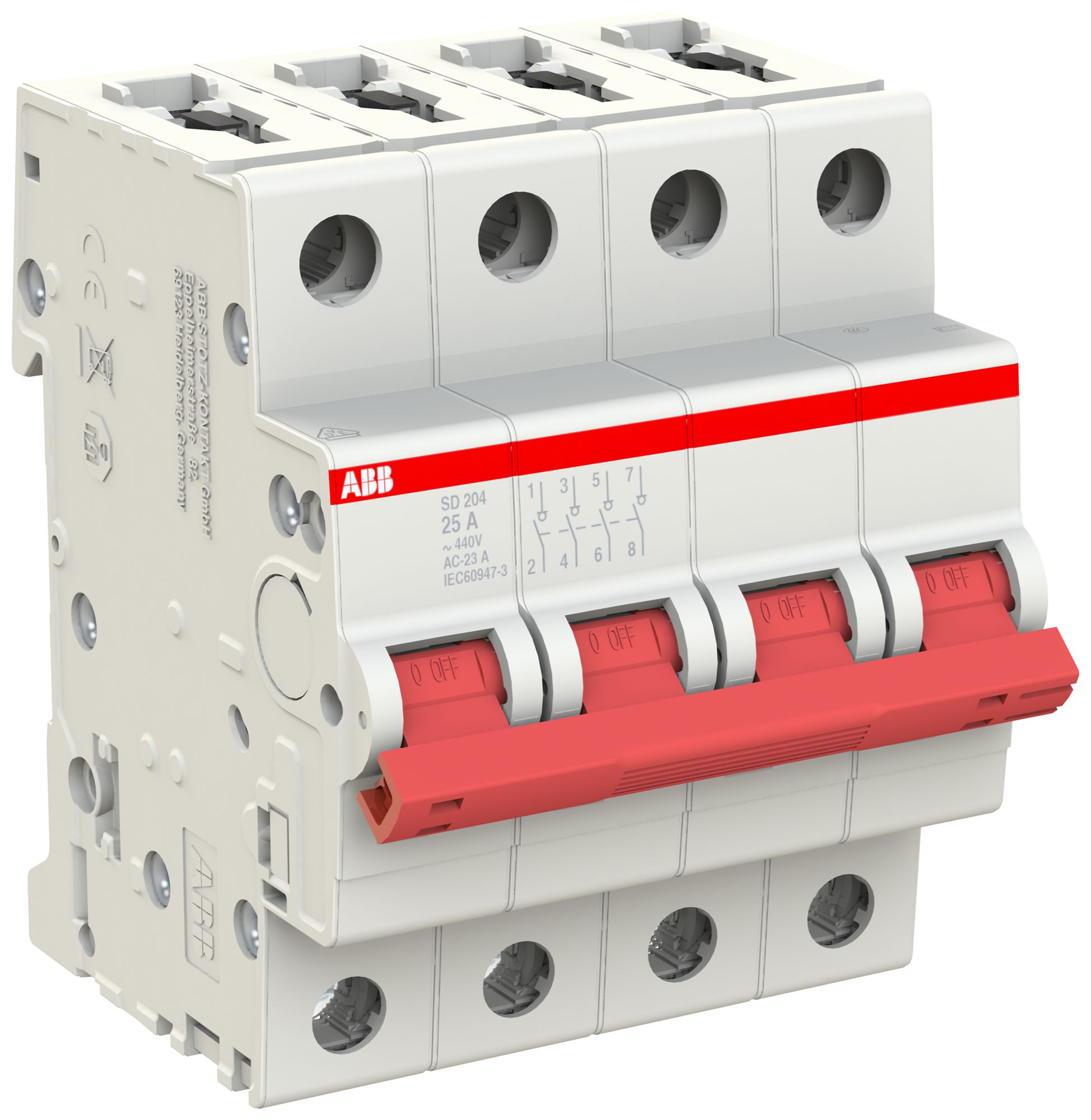 Sectionneur de charge AMD ABB pro M compact SD204/25 25A 4P 440V 4UM