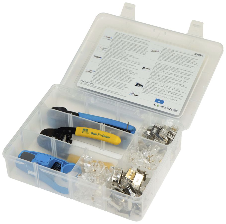 Crimpset IDEAL INDUSTRIES EMEA für geschirmte RJ45-Stecker