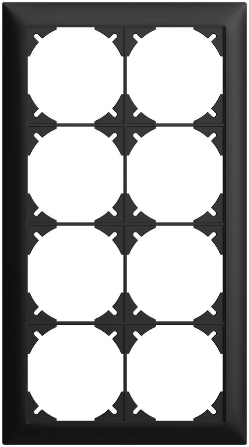 Abdeckrahmen EDIZIOdue 4×2 schwarz