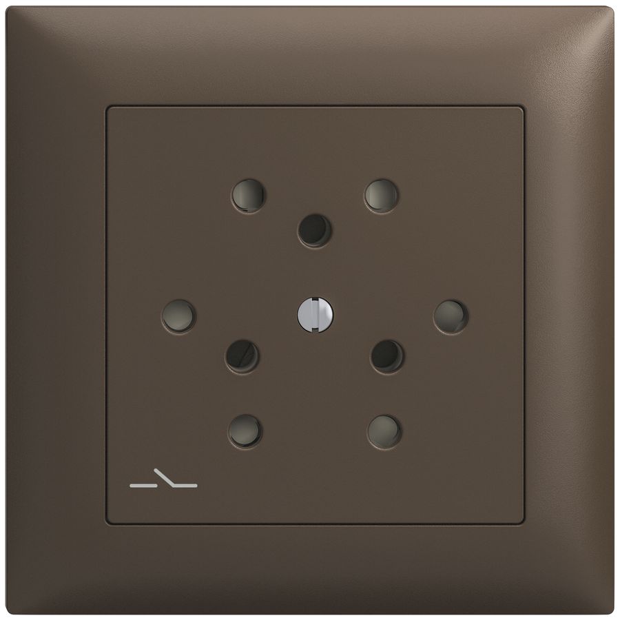 Kit frontal EDIZIOdue coffee 88×88mm 3×T12/1 avec shutter