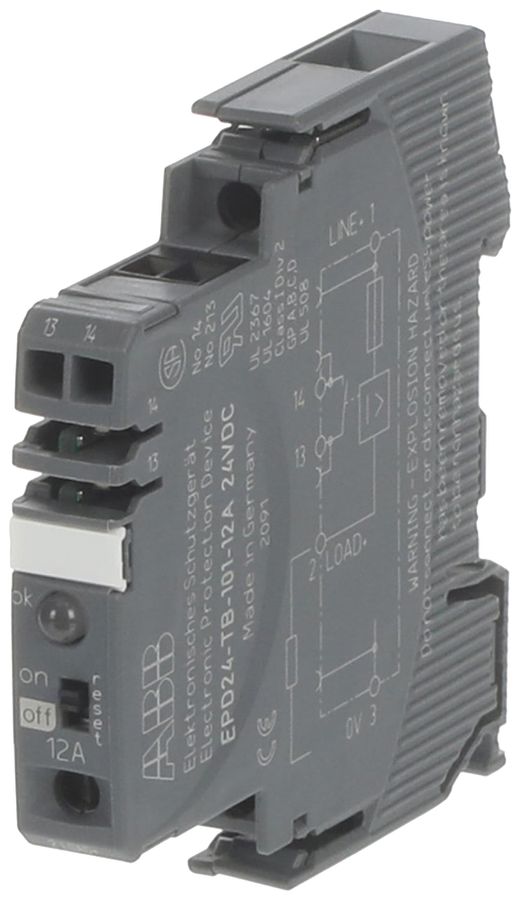 REG-Geräteschutzschalter ABB EPD24-TB-101 24V elektronisch 12A NO 20000µF