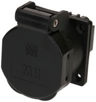 EB-Steckdose MH BUILD 1×Typ 13 10A 230V 50×61.5×66.7mm IP55 schwarz