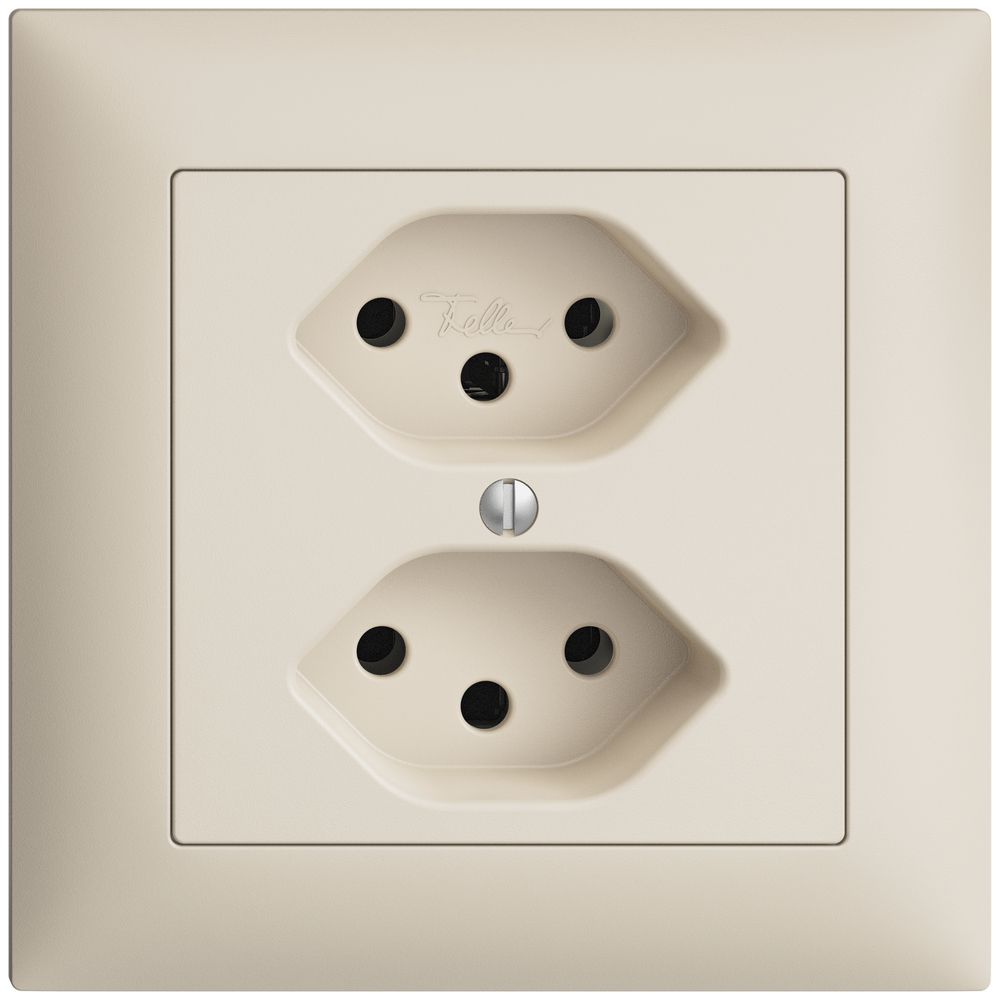 UP-Steckdose EDIZIOdue 2×T13 crema