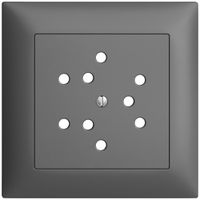 Kit frontal EDIZIOdue gris foncé 88×88mm 3×T12