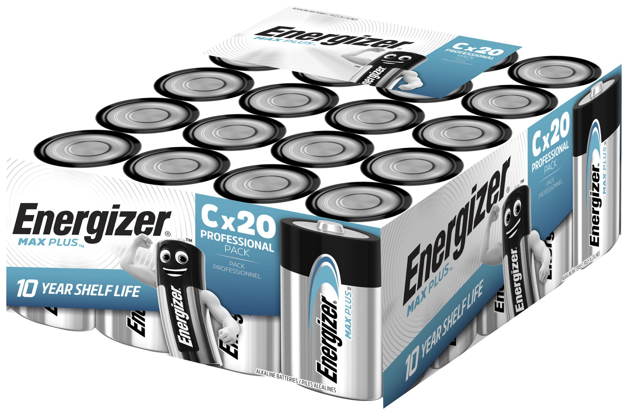 Batterie Alkali Energizer Max Plus C LR14 1.5V, Box à 20 Stück