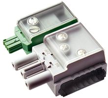 Flachkabel-Anschlussdose Woertz Combi mit Buchse 3P L1 + KNX