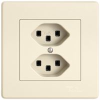 UP-Steckdose EDIZIO.liv SNAPFIX® 2×T23 cr