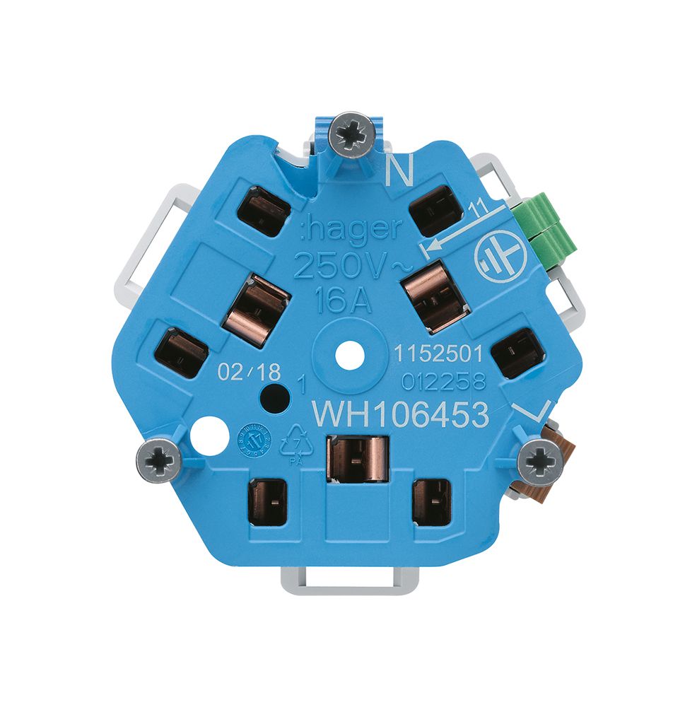 Einsatz zu Steckdose Hager 3×T13/23 E