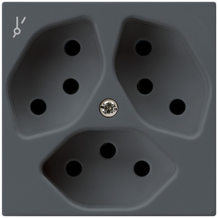 UP-Steckdose kallysto 3×T13/1S anthrazit