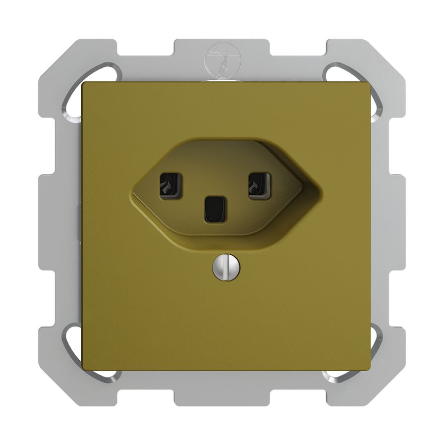 Prise ENC EDIZIOdue T23 16A olive, bornes à vis