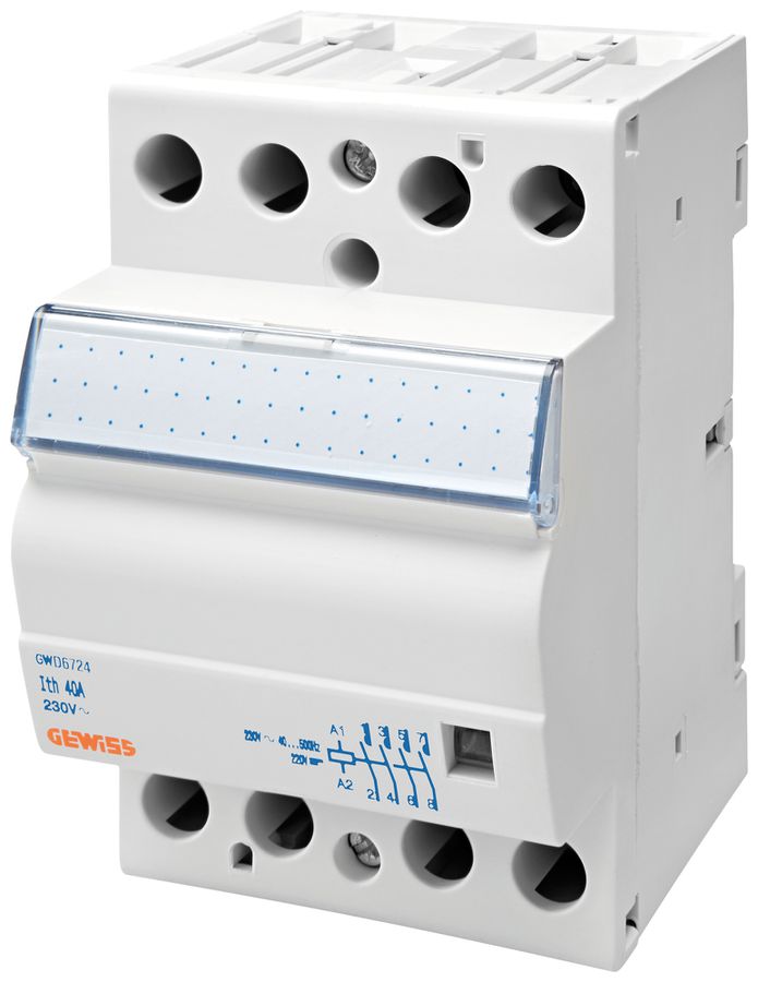 REG-Schütz Gewiss 90 AM 230V AC/DC 4NO 63A 400V brummfrei 3TE