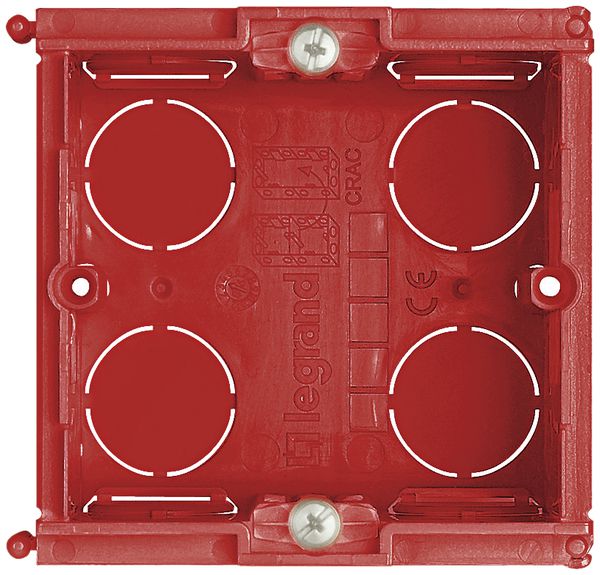 Scatola INC BATIBOX 2 mod. per muratura T=40mm rosso