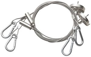 Sospensione a corda Sylvania GRADEO 1500×155×77mm acciaio zinco 2pz