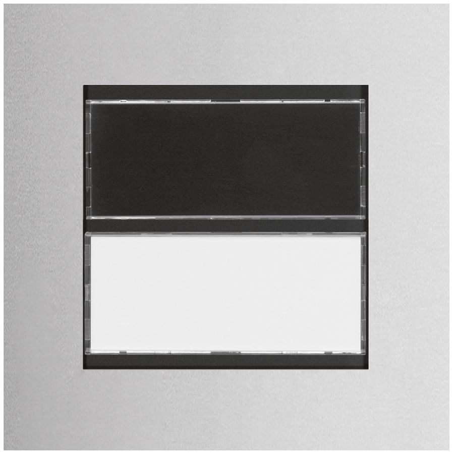 Ruftaster Modul Hager elcom.modesta mit LED+LED-Schild für 1 Wohnung Edelstahl