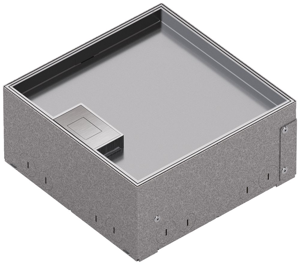 Bodendose Hager Q06 LE 3kN 200×205×15mm rostfreier Stahl 6×FLF