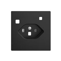 Frontset EDIZIOdue zu FI-Steckdose F, T23, shutter, schwarz