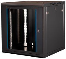 Alloggio a parete 19" VALUE 600×645×600mm 12UA 1×porta acciaio nero