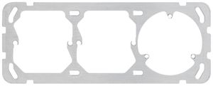 Befestigungsplatte Hager 1×3 horizontal 197×77mm