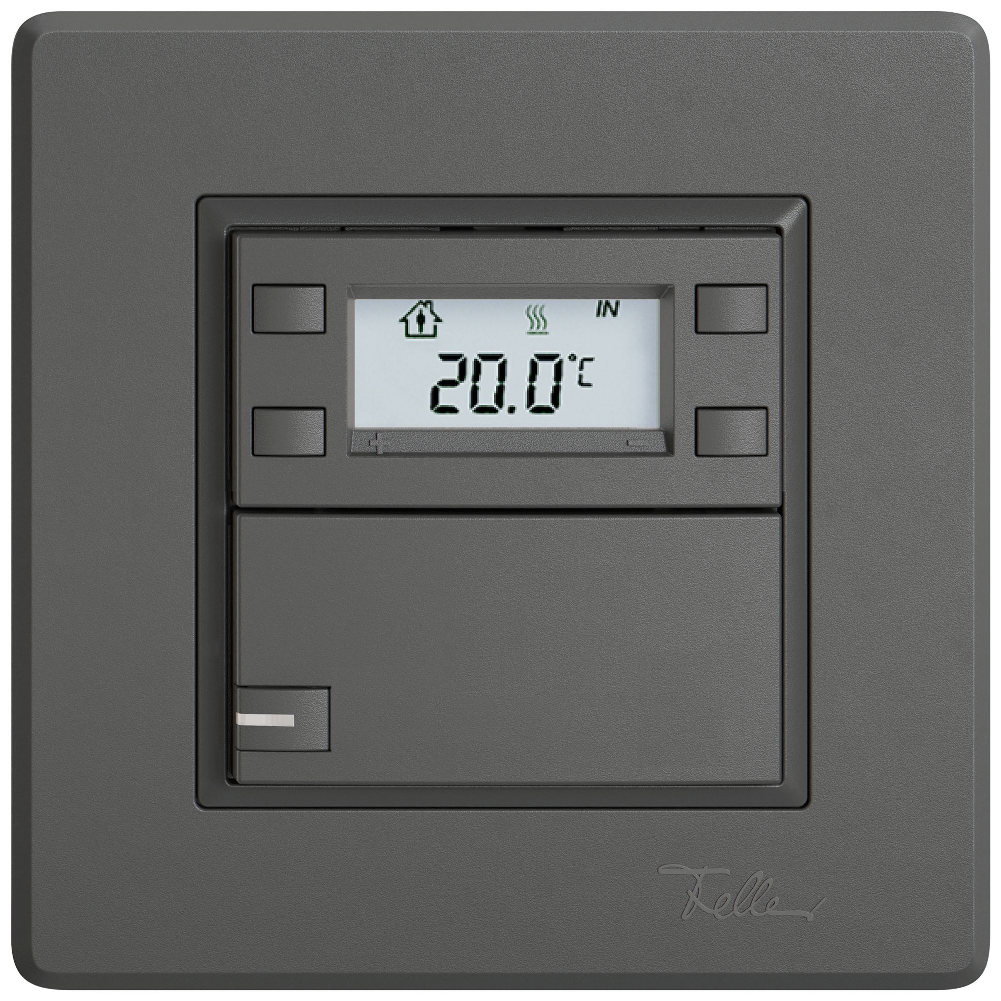 Poussoir RTH ENC EDIZIO.liv SNAPFIX® a.RGB-LED 1×touche comm.1T grf