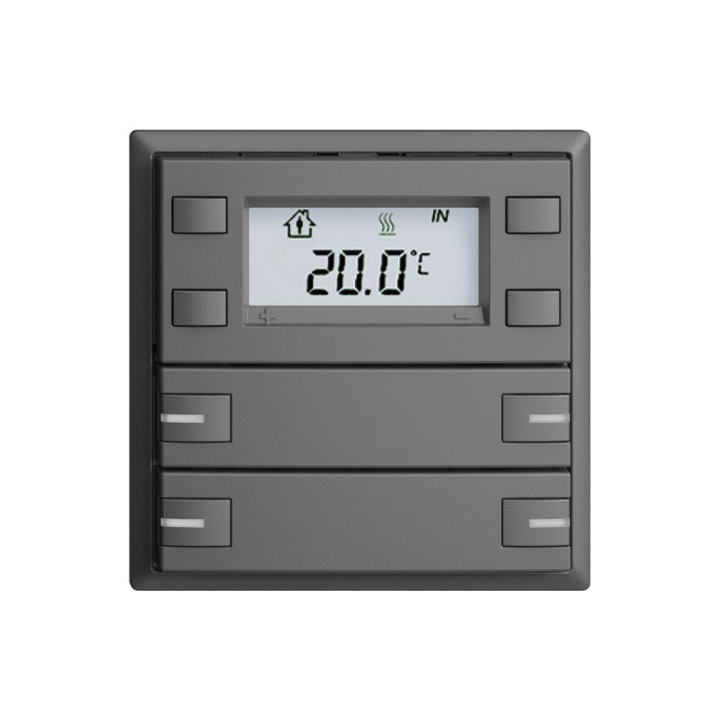 UP-RTH-Taster KNX 4-fach EDIZIOdue F dunkelgrau, mit LED RGB