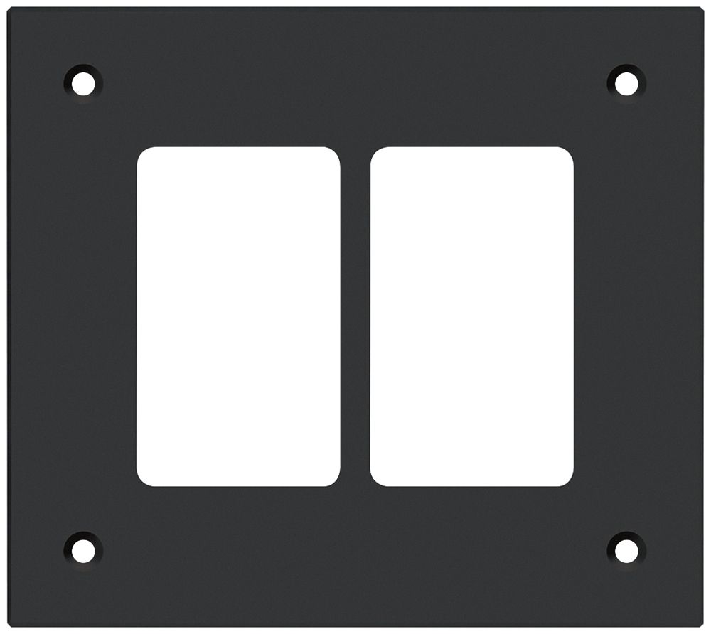 Plaque de montage Hager FLF 3/5 1×2 aluminium anodisé no