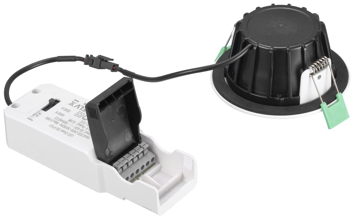 Downlight LED Sylvania OBICO 8.2W 820lm 930/940 IP65 38° VAR Ø96mm blanc