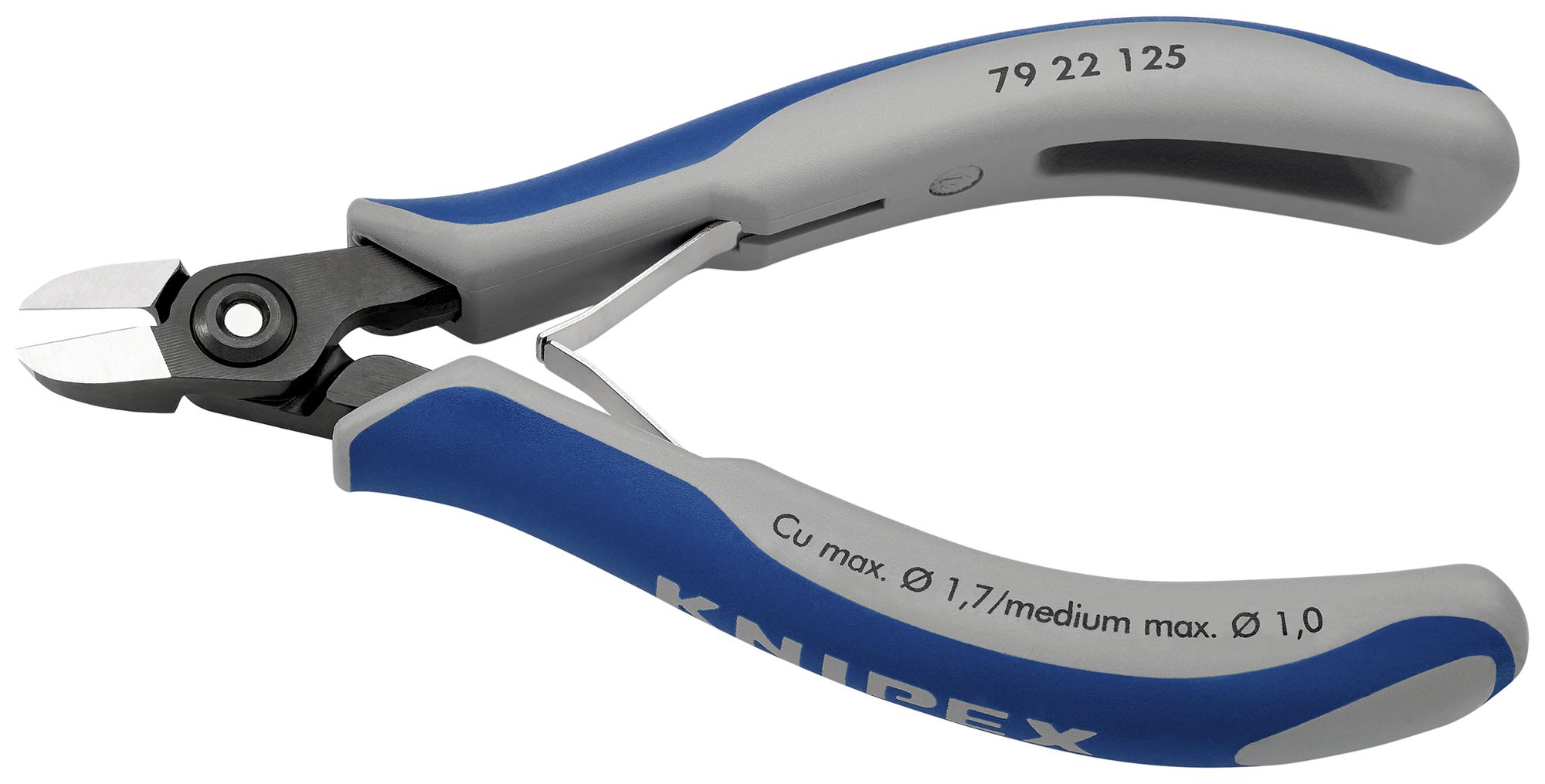 Seitenschneider KNIPEX 125mm, 64HRC, Ø0.1…1.7mm/Ø1mm